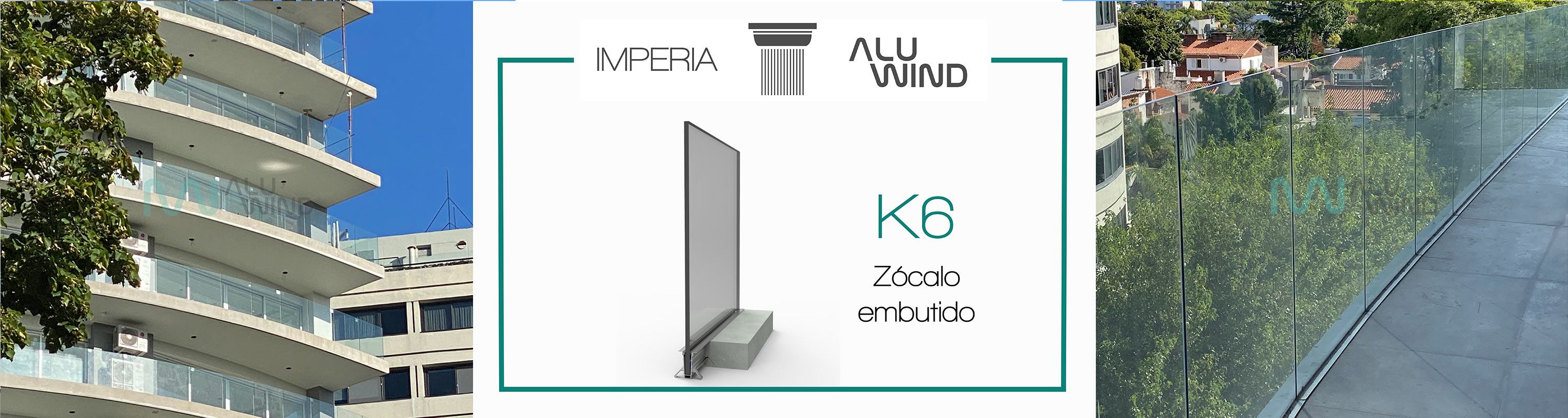 baranda de aluminio imperia central aluwind K11