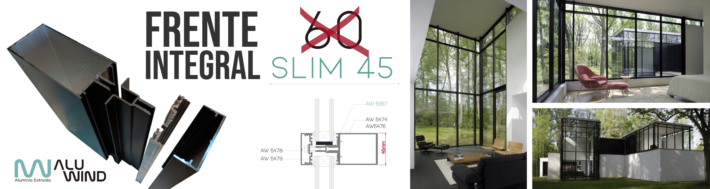 Frente Integral de aluminio aluwind